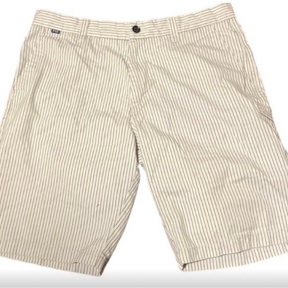 Fox Other - Mens Fox Racing chino board shorts sz 36 white with black stripe
